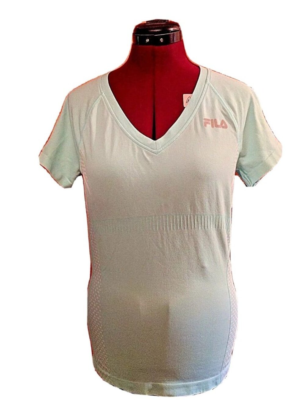 FILA Sport Womens Large Blue V Neck Workout Shirt